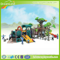 Tree Design Plastic outdoor Play House with slide for Kids